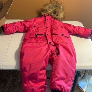 A beautiful hot pink snowsuit